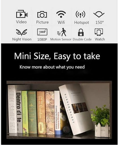 JHATPAT A9 Mini Wireless Security Camera with 1080P HD, 150° wide-angle lens, night vision, motion detection, and magnetic base.