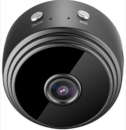 JHATPAT A9 Mini Wireless Security Camera, black, compact, 1080P HD, 150° wide-angle lens, night vision, motion detection, magnetic base.