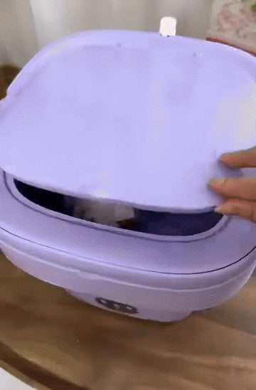 JHATPAT foldable mini laundry machine, purple, compact washer for small clothes, travel, dorms